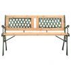 Garden Bench 122 cm Cast Iron and Solid Firwood