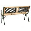 Garden Bench 122 cm Cast Iron and Solid Firwood