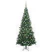 Artificial Christmas Tree with LEDs&Ball Set L 240 cm Green