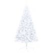 Artificial Half Christmas Tree with LEDs&Ball Set White 210 cm