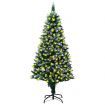 Artificial Christmas Tree LEDs&Pine Cones&White Snow 240 cm