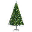 Artificial Christmas Tree with LEDs&Thick Branches Green 210 cm