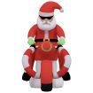 Christmas Inflatable Santa on Motorcycle LED 158 cm