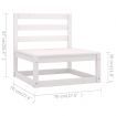 5 Piece Garden Lounge Set White Solid Pinewood