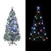 Christmas Tree with LEDs Green and White 210 cm Fibre Optic