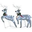 Reindeer & Sleigh Christmas Decoration 140 LEDs Outdoor White