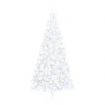 Artificial Half Christmas Tree with LED&Stand White 240 cm PVC