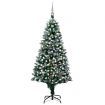 Artificial Christmas Tree with LEDs&Ball Set&Pine Cones 210 cm