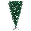 Upside-down Artificial Christmas Tree with LEDs 180 cm Green