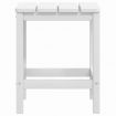 Garden Adirondack Chair with Table HDPE White