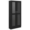 Vitrine Cabinet Black 82.5x30.5x185.5 cm Engineered Wood