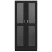 Vitrine Cabinet Black 82.5x30.5x185.5 cm Engineered Wood