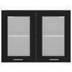 Hanging Glass Cabinet Black 80x31x60 cm Engineered Wood