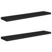 Floating Wall Shelves 2 pcs Black 120x23.5x3.8 cm MDF