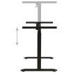 Manual Height Adjustable Standing Desk Frame Hand Crank Black