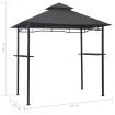 BBQ Gazebo 240x150x255 cm Anthracite Steel