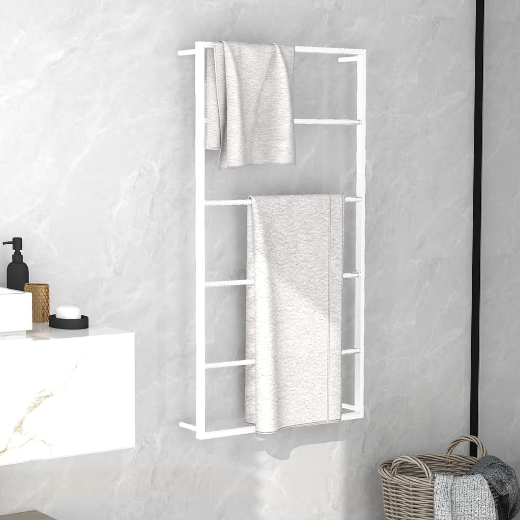 Towel Rack White 60x10x116 cm Steel