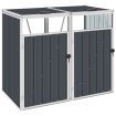 Double Garbage Bin Shed Anthracite 143x81x121 cm Steel