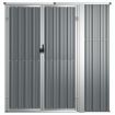 Garden Tool Shed Grey 161x89x161 cm Galvanised Steel