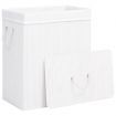 Bamboo Laundry Basket with Single Section White 83 L