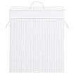 Bamboo Laundry Basket with Single Section White 83 L