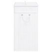 Bamboo Laundry Basket with Single Section White 83 L