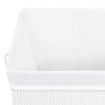 Bamboo Laundry Basket with Single Section White 83 L