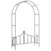 Garden Arch with Gate Black 138x40x238 cm Iron