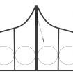 Garden Arch with Gate Black 138x40x238 cm Iron