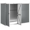 Garden Tool Shed Grey 225x89x161 cm Galvanised Steel