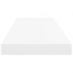 Floating Wall Shelf White 80x23.5x3.8 cm MDF