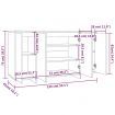 Sideboard Grey Sonoma 135x41x75 cm Engineered Wood