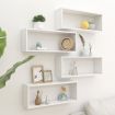 Wall Cube Shelves 4 pcs White 60x15x23 cm Engineered Wood