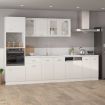 Microwave Cabinet High Gloss White 60x57x207 cm Engineered Wood