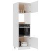 Microwave Cabinet White 60x57x207 cm Engineered Wood