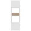 Microwave Cabinet White 60x57x207 cm Engineered Wood