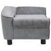 Dog Sofa Grey 72x45x30 cm Plush