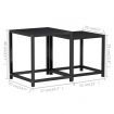 Tea Tables 2 pcs MDF Black