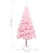 Artificial Christmas Tree with Stand Pink 180 cm PVC