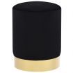 Stool Black and Gold Velvet