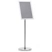 A4 Pedestal Poster Stand Silver Aluminium Alloy