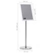 A4 Pedestal Poster Stand Silver Aluminium Alloy