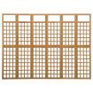 6-Panel Room Divider/Trellis Solid Fir Wood 242.5x180 cm