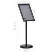 A3 Pedestal Poster Stand Black Aluminium Alloy