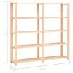 5-Tier Storage Rack 170x38x170 cm Solid Wood Pine 500 kg