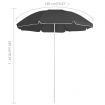 Outdoor Parasol with Steel Pole Anthracite 180 cm