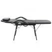 Portable Facial Treatment Chair Faux Leather 185x78x76 cm Black