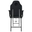 Portable Facial Treatment Chair Faux Leather 185x78x76 cm Black