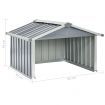 Garden Robot Lawnmower Shed 92x97x63 cm Galvanised Steel Grey