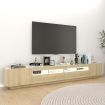 TV Cabinet with LED Lights Sonoma Oak 260x35x40 cm